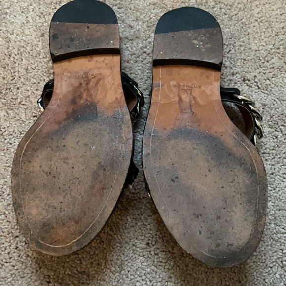 Givenchy Double Chain Leather Sandals - Picture 2 of 6